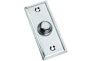 ORIGINALFORGERY Polished Chrome Rectangular Victorian style Door Bell Push / Switch (PC183)