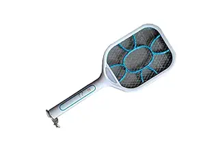 Royal Rechargeable Mosquito Racket with LED Torch (White, Plastic)