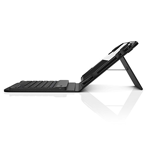 CSL – Bluetooth Slim Tastatur für Tablets 9-10“ für Apple iPad 1 / 2 / 3 / 4 uvm. ) inkl. Kunstledercase / Wireless Keyboard im Slim Design | QWERTZ (Deutsch) | FN-Funktionstasten | Multicolor LEDs (blau, rot, grün) | für Tablets 9-10“ (22,86-25,4cm) - 4