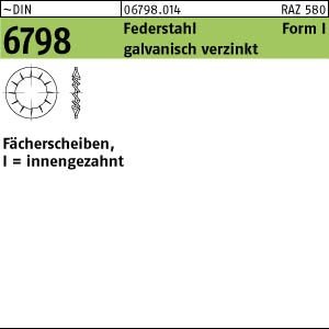 Preisvergleich Produktbild 200 Fächerscheiben DIN 6798 Federstahl I 21 verzinkt