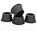 Produktbild Runder Möbeluntersetzer zur Erhöhung von Betten, Tischen und anderen Möbeln, strapazierfähig, 4 Stück, schwarz, plastik, Schwarz , 2 inches