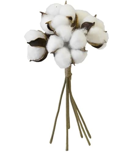 30 Boules De Coton Séchées Sur Tige 60cm - Décoration Campagne, Couronne, Mariage Bohème