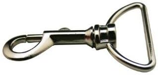 Chuzhao Wu Metal 2.3 Inches Silvery Curved Lobster Clasps Swivel Trigger Clips Snap(Pack Of 8)
