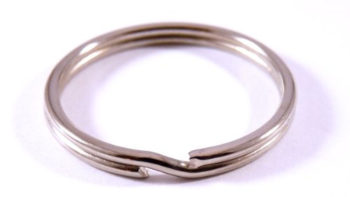 van den Heuvel Schlüsselring 30 mm Stahl gehärtet vernickelt (100 Stück) leicht aufbiegbar