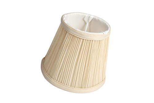 Splink 2pcs Lampenschirm Clip-On E12/E14 Organza Stoff Wandlampe Tischlampenschirm Beige Modern Stil 100*150*130mm - 2