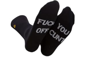 RUDE SLOGANS CO Funny Socks for Men & Women - Premium Quality Novelty Socks with Funny Rude Slogan - Unique Humorous Gifts for Birthday- Cunt Socks with Funny Sayings