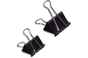 WONDAY Boîte de 12 pinces double clip largeur 41 mm capacité 20 mm