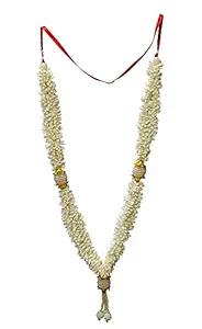Snabs Mala for Photo Frames, Garland for Photo Frame Gods Idols (White Flower, 1)