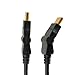 Price comparison product image HDSupply X-HC060-XXX high speed HDMI cable with Ethernet, HDMI-A plug (19-pin) to HDMI-A (19-pin), double shielded, gold-plated contacts, pivoting connectors, in black
