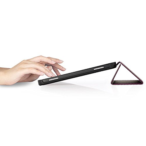 Samsung Galaxy Tab A (2016) 10.1 Hülle, EasyAcc Samsung Galaxy Tab A 10.1 T580N/ T585N Case Schutzhülle Hochwertiges PU Leder Etui – mit Automatischem Schlaf Funktion und Standfunktion (Lila, Kunstleder, Ultra Dünn) - 5