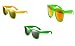 Produktbild 3 er Set Sonnenbrille Nerdbrille Nerd Atzen Brille Gelb Grün Feuerverspiegelt D815