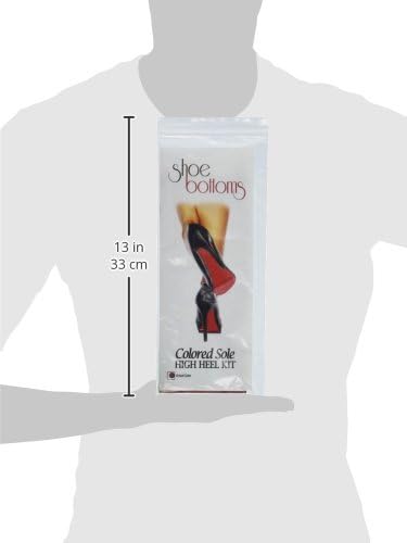 Colored Shoe Sole Kit - DIY Red Bottom - Slip Resistant Shoe Bottom Cover for Women's Heels - (Dark Red)