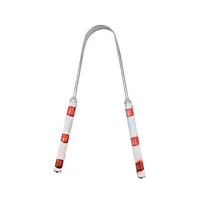 Epyz 100% Designer Stainless Steel Tongue Cleaner/Scapper Antimicrobial Ayurvedic, Antibacterial scrapper for Optimal Oral Hygiene (Design 3)