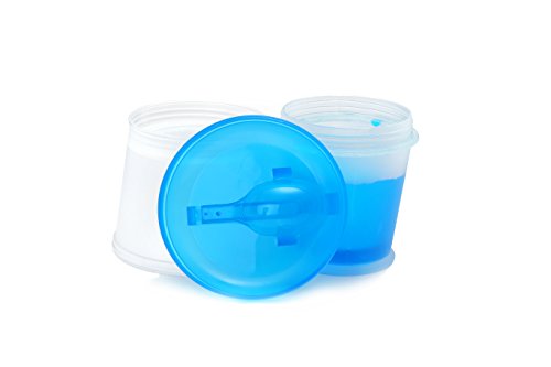 Müsli To Go Becher mit Milch-Kühlfach & Löffel, Müslibecher, Joghurtbehälter, Thermobecher, Müslidose (Blau) - 4