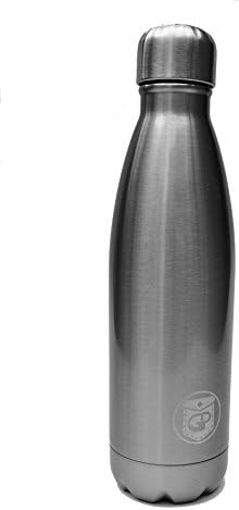 Greener Pockets Double walled vacuum stainless steel water bottle (Silver)