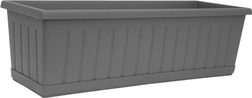 Preisvergleich Produktbild Balkon rechteckig aus Kunststoff. Für Balkonpflanzen wie Geranien, Zyklamen, Stiefmütterchen. Mit kleinen Bodenlöchern dass sie die Drainage der Wasser. Komplett-Untersetzer.