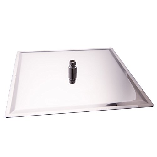 DXP Duschkopf Regendusche Brause Verstellbar Kopfbrause 324 Düsen Brausekopf Regenbrause Regenduschkopf ultra flach mit Anti-Kalk-Düsen Edelstahl Quadratisch 40 x 40cm - 3