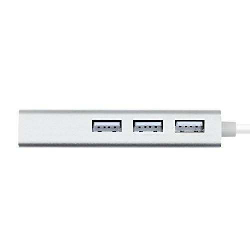 USB 2.0 Hub 3 Port Ethernet Adapter USB Netzwerkadapter IMISON USB Typ-C Hub Unibody für Ultrabooks, Laptops und Tablet PC (Silber) - 2