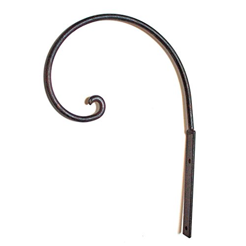Wandhaken Wandhalterung Laternenhaken Schmiedeeisen gebogen braun