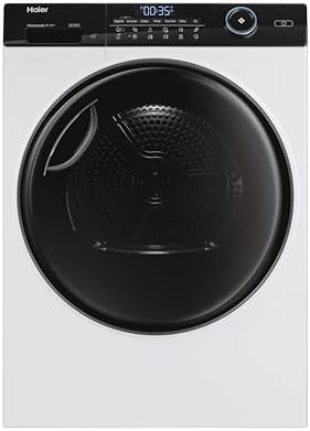 Haier I-Pro Serie 5 Asciugatrice 8Kg, Libera Installazione, Carica Frontale, Classe C, Motore Inverter, ABT, I-Time, Partenza Programmabile, Vapore, AxLxP 84,5x59,5x67,5 Bianca - HD80-A3959-S