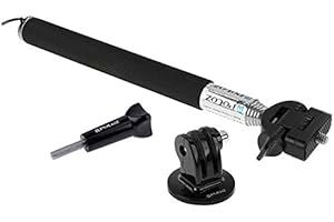 Puluz extensible Selfie Stick réglable télescopique monopode Pole Poignée avec adaptateur de trépied et vis pour GoPro Hero543 +321 et appareils photo reflex numériques Longueur :