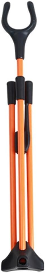 Soporte de arco de base triangular para arcos recurvos y tradicionales, construcción ligera, fácil de desmontar para viajes (naranja)