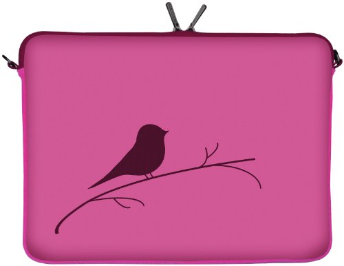 Digittrade LS122-15 Early Bird Designer Schutzh  lle f  r Laptops und MacBooks mit einer Bildschirmdiagonale von 38 1-39 6 cm  15 6 Zoll  pink-violet