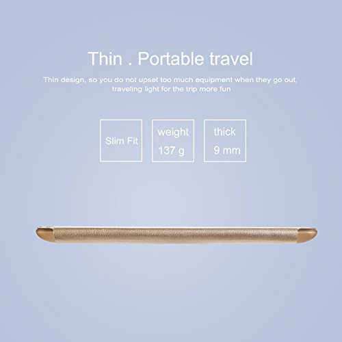 Hülle für iPad 2 / iPad 3 / iPad 4 CICMOD® Smartcover Case Tasche Schutzhülle Etui Auto Aufwachen/Schlaf Funktion mit Multi Ständer und Anti-Stoß weiche TPU Rückseite (Gold) - 6