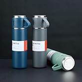 Paslanmaz &Ccedil;elik Bardaklı Termos Seti 500 ML