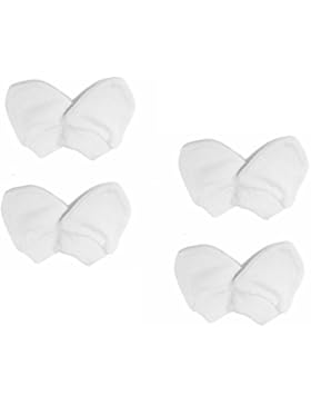 Weiße Kratzhandschuhe/Fäustlinge für Neugeborene–Reine Baumwolle