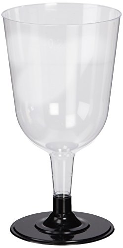 Verres à vin jetables Noir 240 ml Verres à vin jetables Noir 240 ml