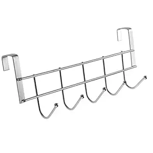 Marklif Stainless Steel |Hook Rail| Hanging Rack| Hook Organizer for Kitchen, Home, Bathroom (5 in 1)