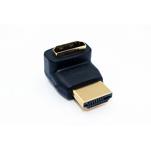 HDMI Winkelstecker 270 Grad Iglatt HDMI Winkeladapter HD 4k High Speed HDMI Stecker auf HDMI Buchse Adapter Winkel Oben und Unten mit vergoldete Kontakte Schwarz