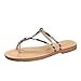 Produktbild Kolylong Damen Schlangenleder Flip Flop Sandalen Hausschuhe Zehentrenner Sommerschuhe T-Strap Flache Sandaletten Gr 35-43