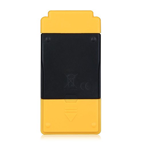 ROSENICE Feuchtigkeitsmessgerät Hygrometer Holzfeuchtemessgerät Digital LCD 3-in-1 (Gelb) - 6