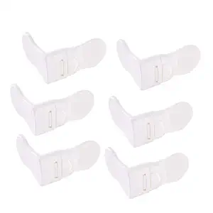 Babysafehouse 6 Piece Safety Lock for Cabinet, Drawer, Fridge with Strong Tape for Kids Protection (White)
