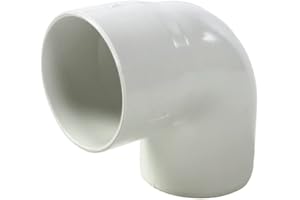 First Plast - Gouttière PVC 25 demi-ronde - Coude PVC 87°30 MF pour tube Ø80 épaisseur 3.2mm - blanc