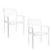 Produktbild Jan Kurtz Cubic Garten Armlehnstuhl 2er Set, weiß Gestell weiß