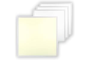 ‎ENOVALITE ENOVALITE 4x LED Panel 62x62 cm - 36W 3000K Warmweiß 3600lm flimmerfrei - flache Einbauleuchte für Rasterdecke - LED Deckenleuchte Rasterleuchte Paneele - mit 230V Marken-Netzteil - 620x620x9mm