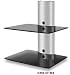 Produktbild DRS102BS 2 x schwebendes Glasregal mit verstärkten Hartglas für DVD Spieler/ Kabelboxen/ Spielkonsolen/ TV Zubehoer