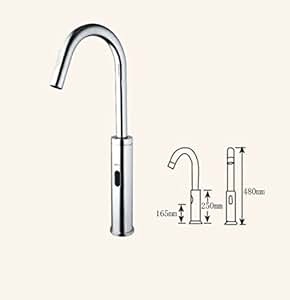 XXW Küchenarmaturen verchromt Messing Küchenarmatur mit automatischer