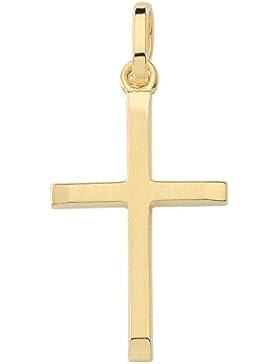 Gold 14 k ( 585 ) Kreuz Anhänger - B. 12,7 mm - H. 19,5 mm