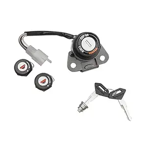 Deutsche Ignition Lock Painted Finish Compatible With Bajaj Pulsar 150 DTS-i / Pulsar 150 UG3 / Pulsar 180 DTS-i / Pulsar 180 UG3 (Set of 4) Consisting of Ignition Cum Steering Lock , Petrol Tank Lid Lock & Tool Box Lock (2 Pcs.)