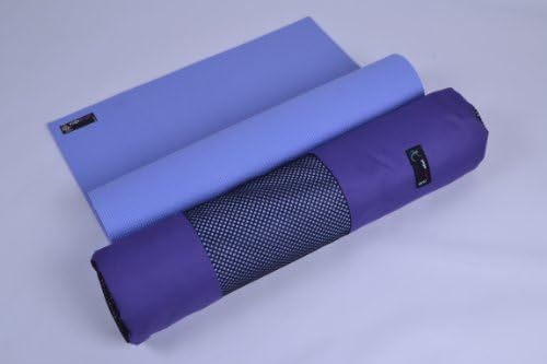 Yoga Studio 6mm Yoga Mat and Yoga Bag Combo Deal. (Sky Blue Mat with Purple Bag.)