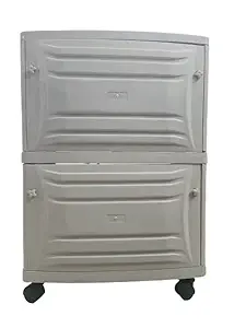 Shreya Battery Trolley Inverter Battery Trolley with 5 Wheels for Dauble Floor Battery Home Color White Pack of 2