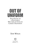 Image de Out of Uniform: Your Guide to a Successful Military-to-Civilian Career Transition