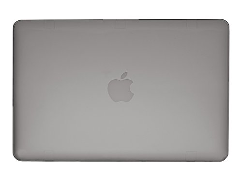 MyGadget H  lle Crystal Clear Case - f  r Apple MacBook 12  Retina  ab 2015  mit USB C  A1534  - Schutzh  lle Plastik Cover Hartschalen Tasche in Grau