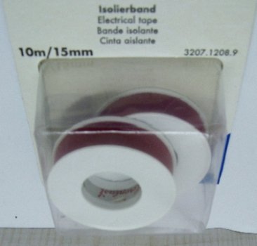 Preisvergleich Produktbild Kopp 320712089 Isolierband, 10 m lang, 15 mm breit, rot