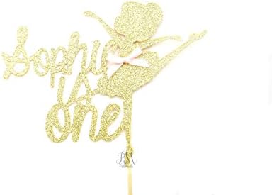 Custom Glitter Ballerina Birthday Cake Topper