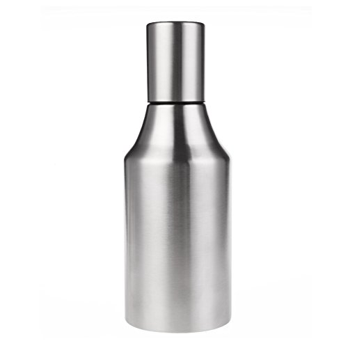 Enko Edelstahl Ölflasche, Olivenöl und Essig Spender Edelstahl / Essig / Sojasoße Würze Flaschen, Öl-Flaschen Speiseöl Kanister Topf, Würze Spenderflasche dicht Flasche Öl (1000 ml)